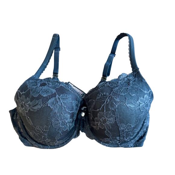 VS floral lace & mesh push up bra black Convertible Straps For Extra Support 38C - Picture 4 of 8